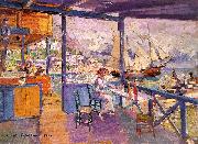 Konstantin Korovin Pier in Gurzuf oil